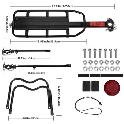 3. Rockbros Shelves Fahrradträger - hinten, Sattelstütze, Schnellspanner