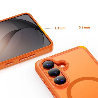 5. Tech-Protect Magmat MagSafe Hülle für Samsung Galaxy S26 - Orange Matt