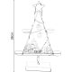 4. METALLER LED-WEIHNACHTSBAUM-KERZENHALTER 38 CM WEISS