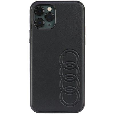 Audi Kunstleder iPhone 11 Pro 5,8" schwarz/schwarz Hardcase AU-TPUPPCIP11-TT/D1-BK