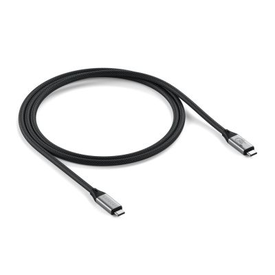 Satechi USB4 V2 Pro Kabel USB4 Gen 4x2 1,2 m USB-C 120 Gbit/s 240 W Silber, Schwarz