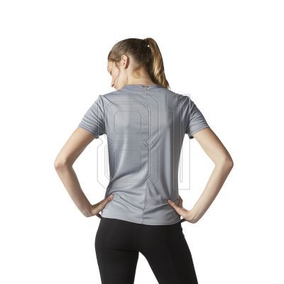 adidas Response Short Sleeve Tee Damen Laufshirt in Grau, mit der climacool Technologie für Abkühlung