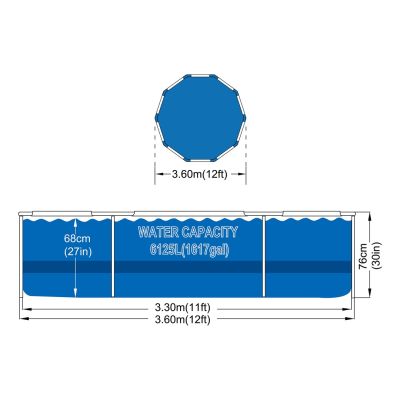 2. AVENLI Rahmenpool rund 366x76 Set