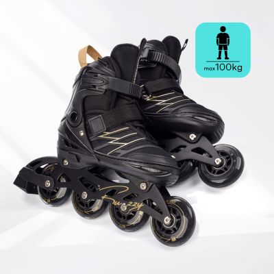 8. Meteor L 38-43 Buzzy Rollschuhe Schwarz/Gold