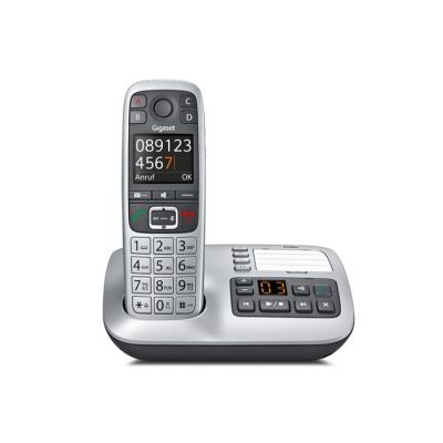 3. Gigaset E560A DECT-Telefon Anrufer-ID und Namensanzeige Schwarz, Silber