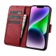 3. iCarer Wallet Case 2in1 Cover iPhone 14 Plus Anti-RFID Leder Flip Cover Rot (WMI14220727-RD)