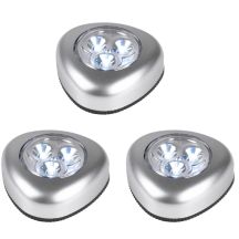 Set aus 3 batteriebetriebenen LED-Lampen mit Erdung