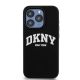 3. DKNY Liquid Silicone MagSafe iPhone 14 Pro Hülle mit weißem Logo-Aufdruck – Schwarz