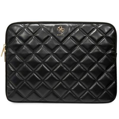 Guess Quilted 4G-Hülle für einen 16-Zoll-Laptop – Schwarz