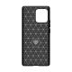 5. Carbon Case Silikonhülle für Motorola Edge 40 Pro - Schwarz