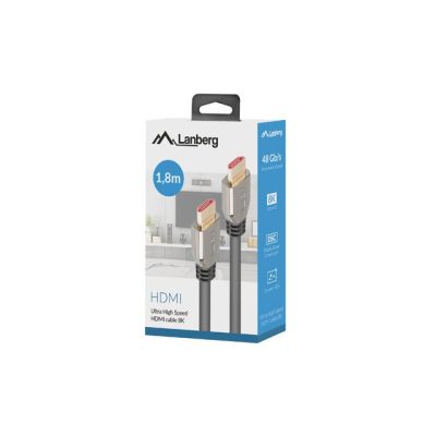 3. LANBERG HDMI-Kabel Stecker/Stecker V2.1 1,8 m 8K 60 Hz CA-HDMI-30CU-0018-BK