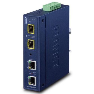 2. PLANET Industrieller 2-Port-Netzwerkkonverter Blau