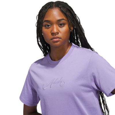 4. adidas Cursive Damen-T-Shirt Helllila KB2402