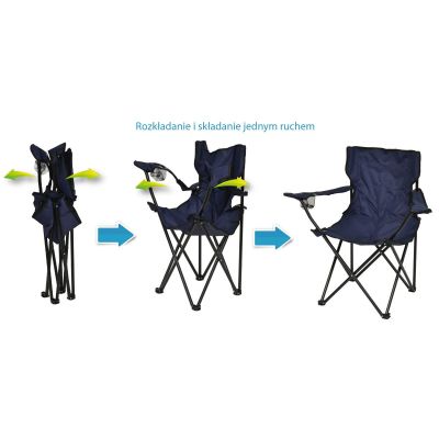 19. Klappbarer Campingstuhl 50 x 50 x 80 cm, Marineblau