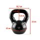 13. HMS KNV12 SCHWARZE Kettlebell aus Gusseisen mit Vinylbeschichtung 