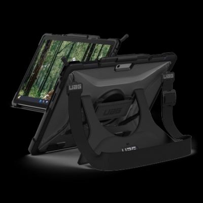 2. UAG Plasma Case für Microsoft Surface Pro 9/10/11 mit Ständer und Gurt – Grau und Schwarz