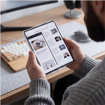 5. Tech-Protect FlexAir Hybrid-Hülle für Samsung Galaxy Z Fold 8 Ultra – Transparent
