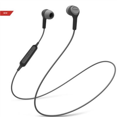 Koss BT115i Kabelloses In-Ear-Bluetooth-Headset für Anrufe und Musik, Schwarz, Grau