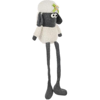 6. SITZENDES SCHAF 18CM FRÜHLINGSDEKORATION