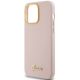6. Guess Silikon Script Metal Logo & Frame Hülle für iPhone 15 Pro – Rosa