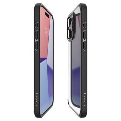 14. Spigen Crystal Hybrid-Hülle für iPhone 15 Pro – Schwarz