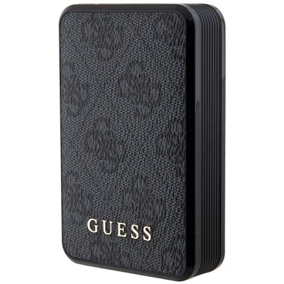 Guess Powerbank 18W GUPB10DP4GEGK 10000mAh schwarz/schwarz 4G Leder Metall Logo
