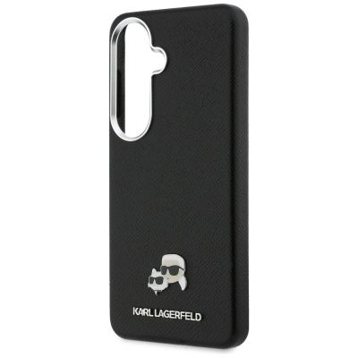 6. Karl Lagerfeld Saffiano KC Metal Logo MagSafe Hülle für Samsung Galaxy S26 Schwarz