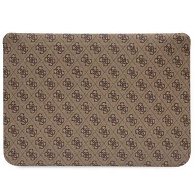 3. Guess 4G Printed Stripes Hülle für einen 14-Zoll-Laptop – Braun