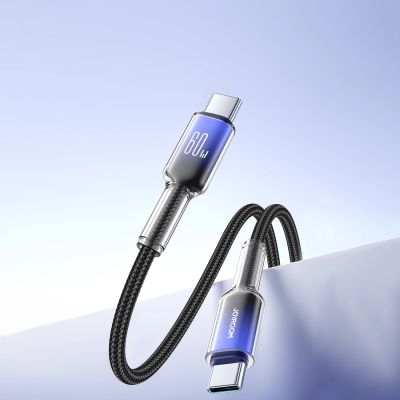 10. Joyroom S-A42 Crystal-Clear Series 60W USB-C – USB-C-Kabel 1,2 m – Schwarz