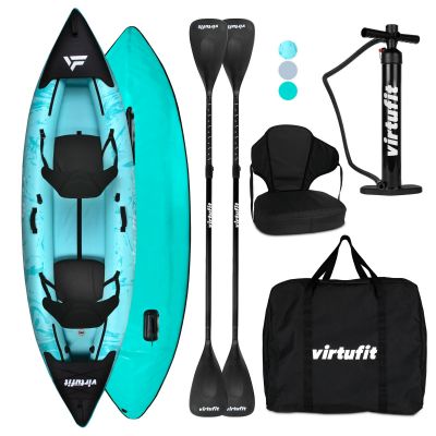 13. VIRTUFIT KAJAK 335 – TÜRKIS – MIT KAJAKSITZEN UND TRAGETASCHE