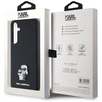 8. Karl Lagerfeld Saffiano Karl&Choupette Pin Hülle für Samsung Galaxy A35 – Schwarz