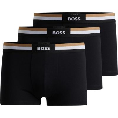 Boss Trunk 3P NERO Herren-Boxershorts-Set Schwarz (50516542-001)