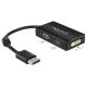DeLOCK 0,16 m DisplayPort/VGA+HDMI+DVI 0,16 m VGA (D-Sub)+ HDMI + DVI Schwarz