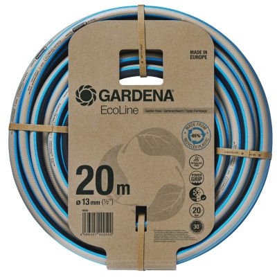 Gardena 18930-20 Gartenschlauch 20 m, oberirdisch, Kunststoff, thermoplastisches Elastomer, Schwarz, Blau, Grau
