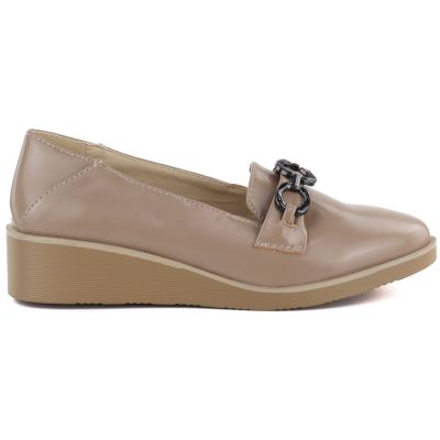 2. Beige Keilschuhe für Damen mit Verzierung M.Daszyński MR2265