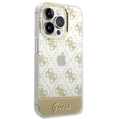 4. Guess GUHCP14XHG4MHG iPhone 14 Pro Max 6,7 "Gold / Gold Hardcase 4G Pattern Script