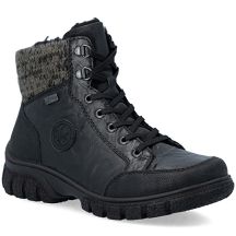 Rieker Z7230-00 Wasserdichte Leder-Damenstiefel Schwarz