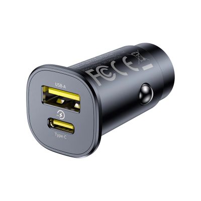 2. Baseus GoTrip USB-C / USB-A 30W Autoladegerät - Schwarz