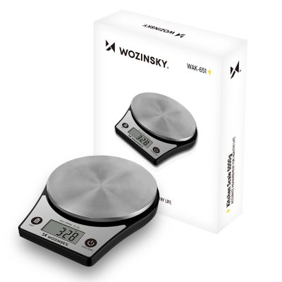 Wozinsky WAK-651 Küchenwaage mit LCD-Anzeige bis 5 kg – Schwarz