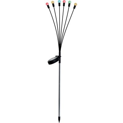 12. Solarlampe, die im Wind tanzt, bunte Kugeln, 6 LEDs, 72 cm