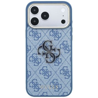 3. Guess 4G & Big Resin Logo Hülle für iPhone 17 Pro Max / 18 Pro Max - Hellblau