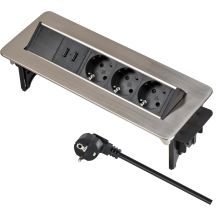 Indesk Power 3x 2xUSB Desktop-Steckdosenleiste
