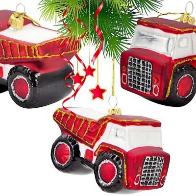 GLAS-CHRISTBAUMSCHMUCK IN FORM EINES KIPPLASTERS MICA