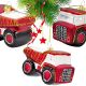 GLAS-CHRISTBAUMSCHMUCK IN FORM EINES KIPPLASTERS MICA