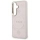 6. Guess Saffiano Peony Embossed Ring MagSafe Hülle für Samsung Galaxy S26 - Rosa