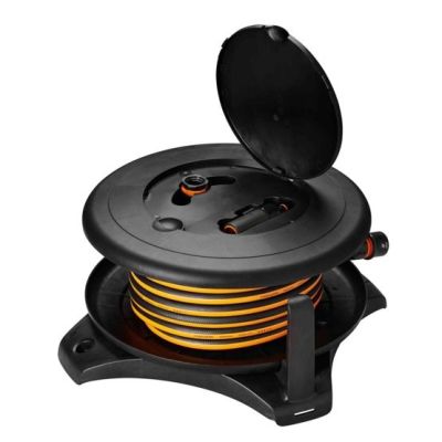 4. FISKARS Schlauchtrommel massiv L 1/2" 30m Wasserrad