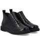 4. Damen-Ankle-Boots aus Lackleder, Krokodilmuster, schwarz, Rieker 71150-00