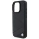 6. BMW Signature Lederhülle mit Crossing Lines Pattern für iPhone 16 Pro – Schwarz