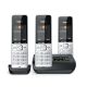 6. Gigaset 500A Comfort Trio Schnurlostelefon - Anrufbeantworter - ECO DECT\GAP\CAT-iq - Silber + 2 zusätzliche Mobilteile