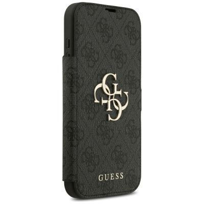 4. Guess Book 4G Metall-Logo-Hülle für iPhone 18 Pro Max / 17 Pro Max – Schwarz